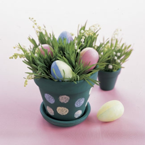 easter eggs pot