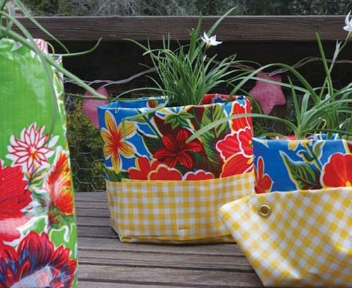 flower pots deco shower curtains