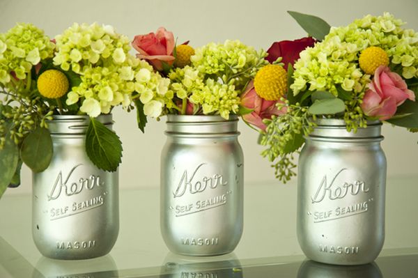 deco recycle DIY metal pots reutilises as vases flowers