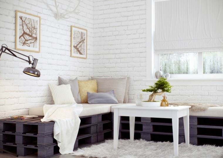 living room sofa in black wood pallets idea coffee table