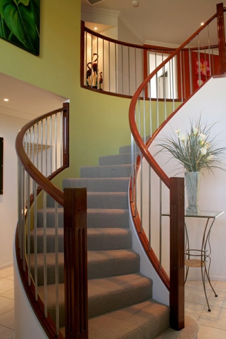 railing stairs interior design railing red