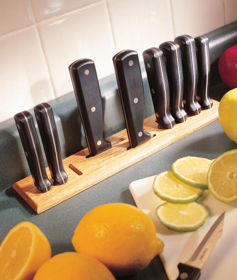 worktop storage knives kitchen