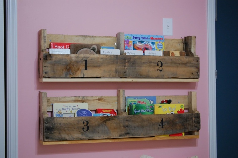 tidy up entry space idea shelf with pallet