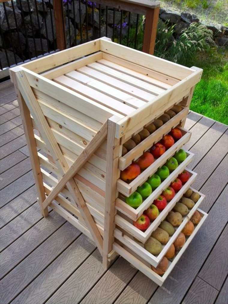 pallet wood furniture storage fruit