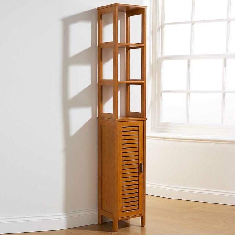 wooden column bathroom shallow