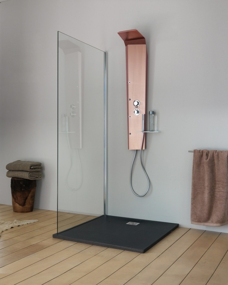 idea shower tray shower Italian bathroom modern columns