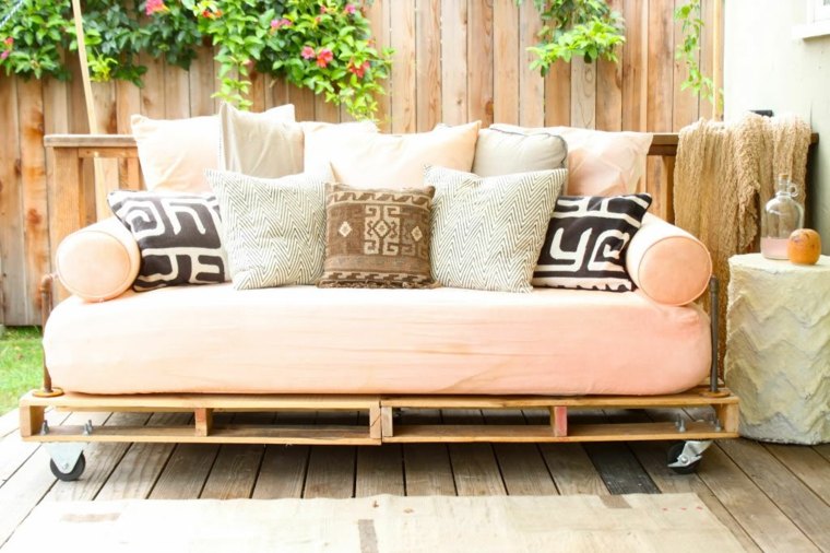 sofa pallet wood idea cushion diy deco living room