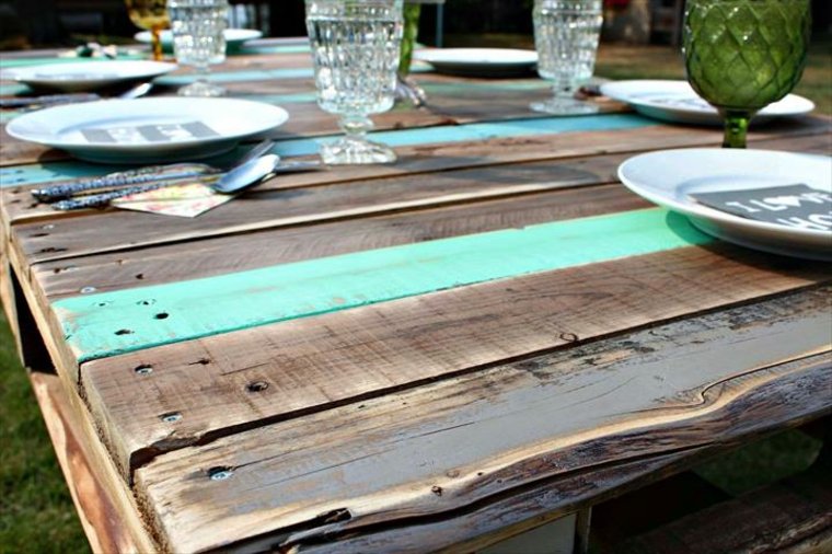 wooden pallet table garden idea modern outdoor layout diy brico