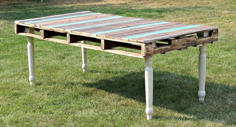 meja taman pallet idea kitar semula kayu