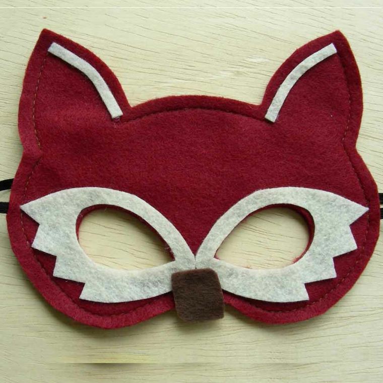 disguise halloween child fabric fox mask DIY