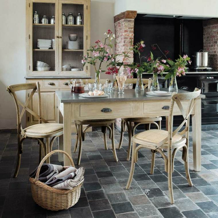 model rustic kitchen deco wood dining area