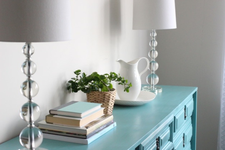 convenient blue drawers idea furniture trend lamp plant pot resin