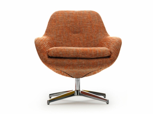 Retro style by LEOLUX orange vintage armchair