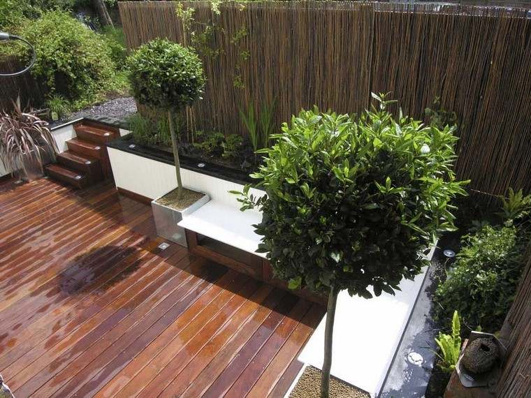 how to ask a wooden terrace idea plant in pot outdoor deco