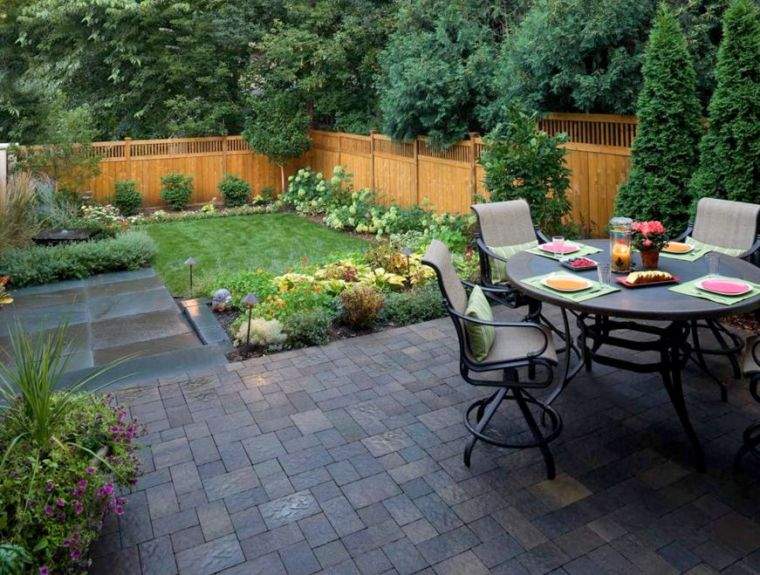 Slate terrace paving