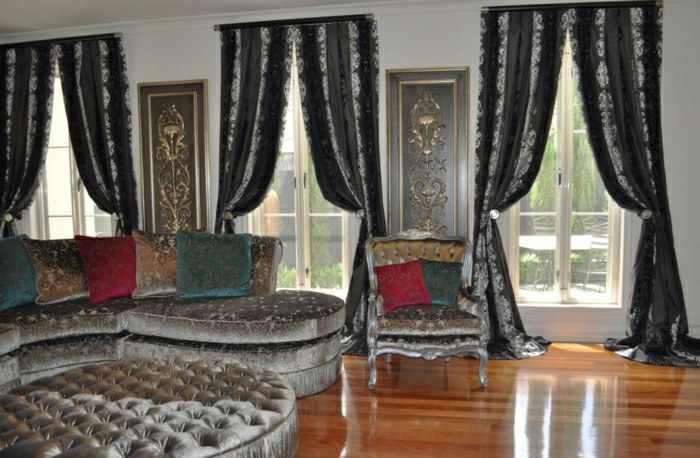 curtains black royal style