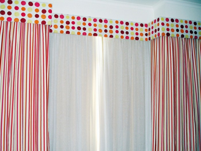 striped polka dot curtains