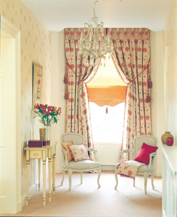 curtains living room modern floral patterns