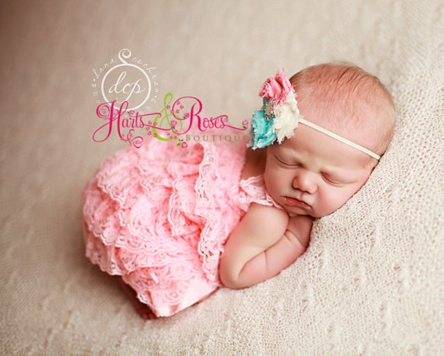 pink baby headband dress