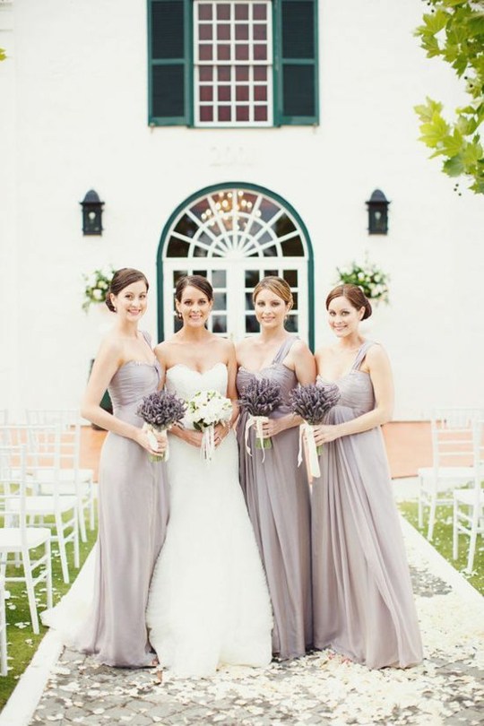 pakaian pengiring pengantin'honneur lavande violet clair lilas