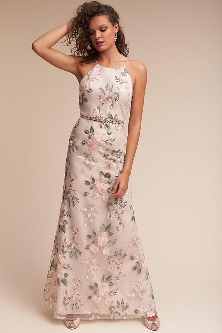 dress-inviterte-wedding-rosa blomstermønster lang-antropologi