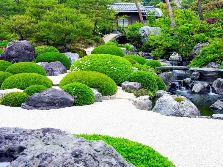 Japanese design garden rockery