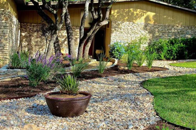 modern garden rockery