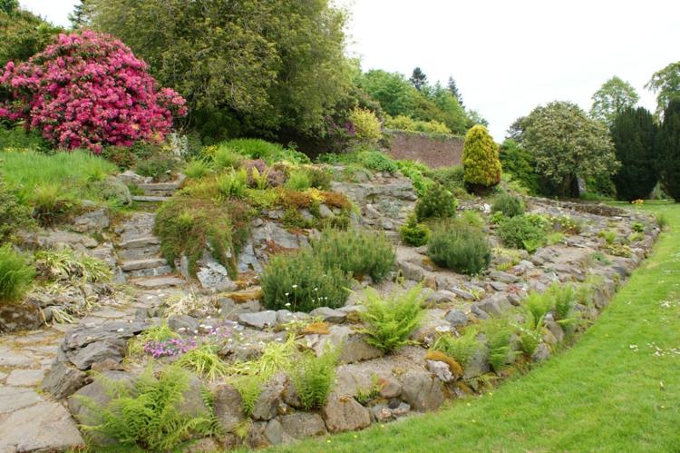 rock garden slope