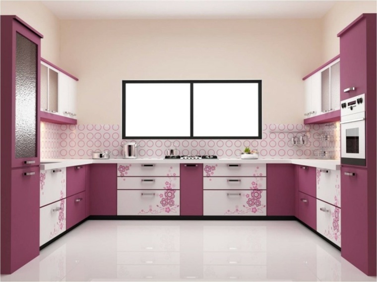 idea color kitchen dark pink design arrangement space dining windows