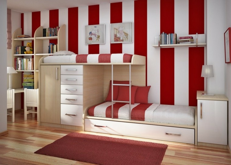 red-white-interior-room-teen-idee-deco-carpet-of-ground-red