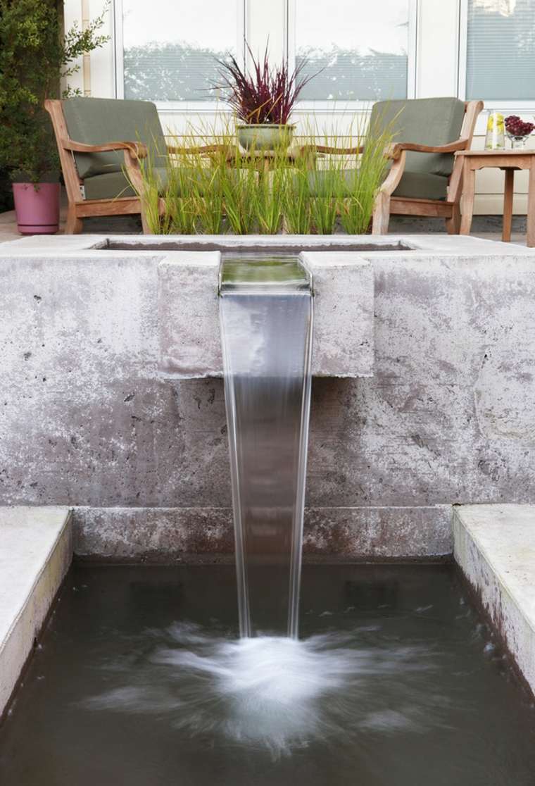 fountain stone waterfall garden idea outdoor decoration