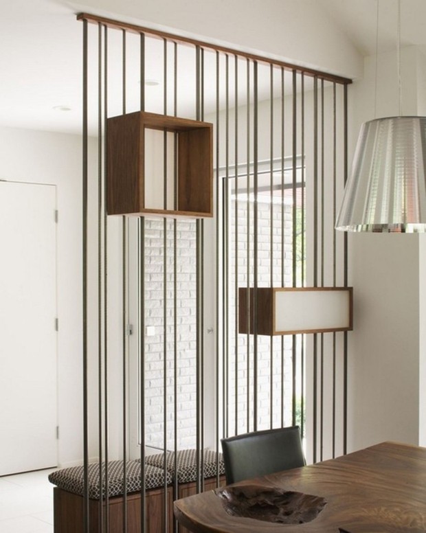 original room divider hanging shelves