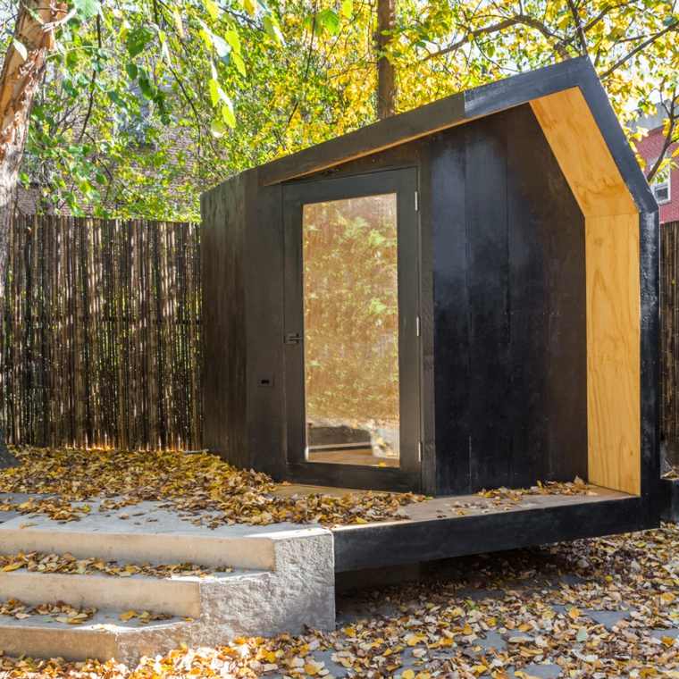 contemporary design outdoor sauna