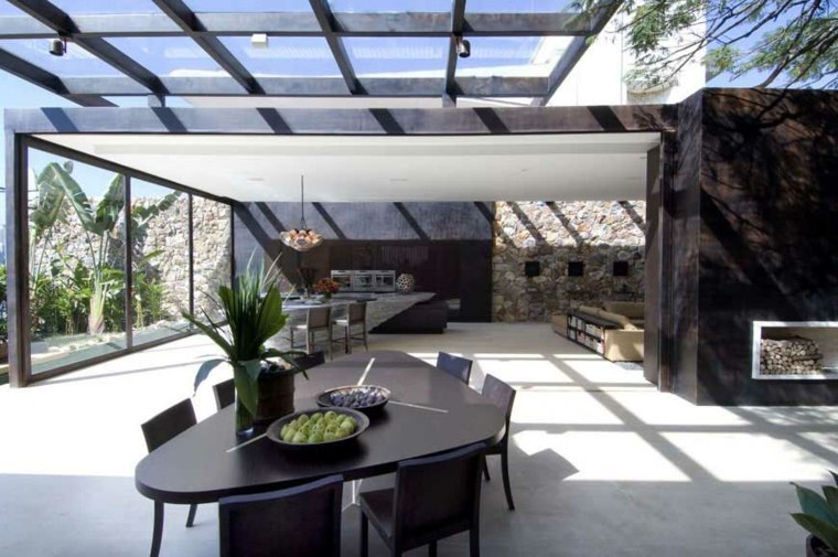 modern outdoor dining room