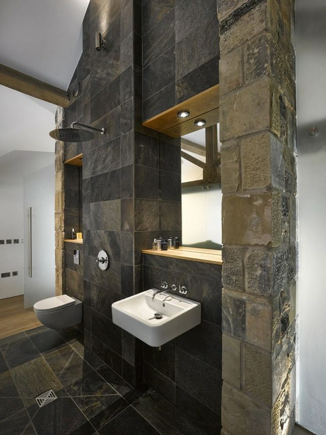 bath room deco stone