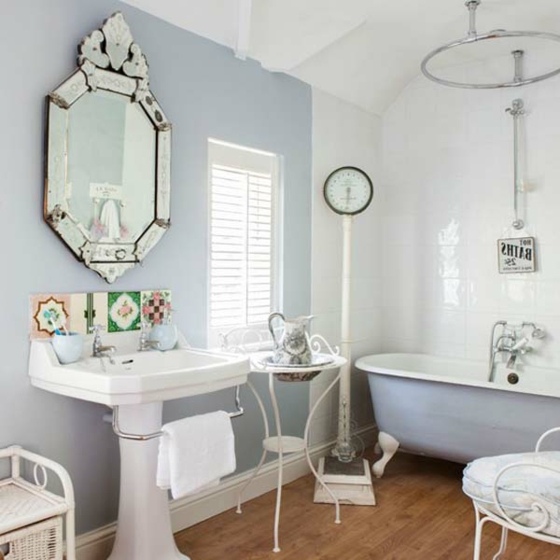 pale blue design bath room