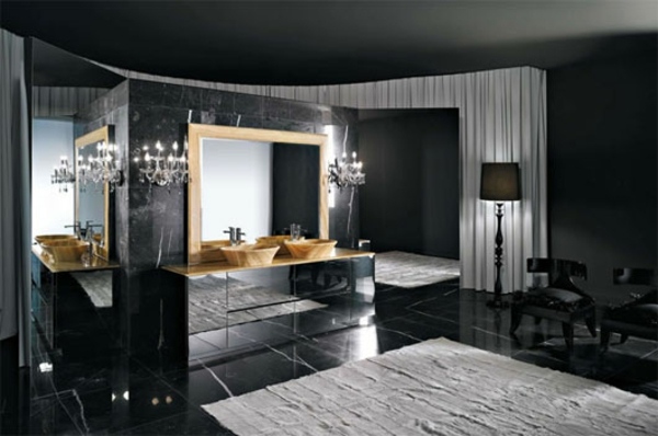 black elegant bathroom