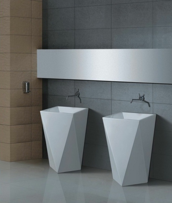 bathroom minimalist washbasins foot original shape