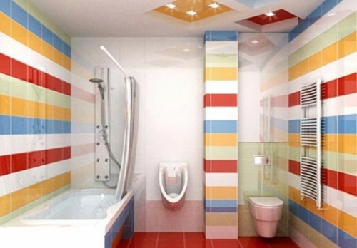 bath room multicolored deco