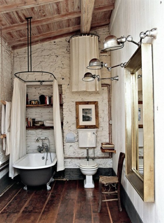 bathroom vintage floor wood