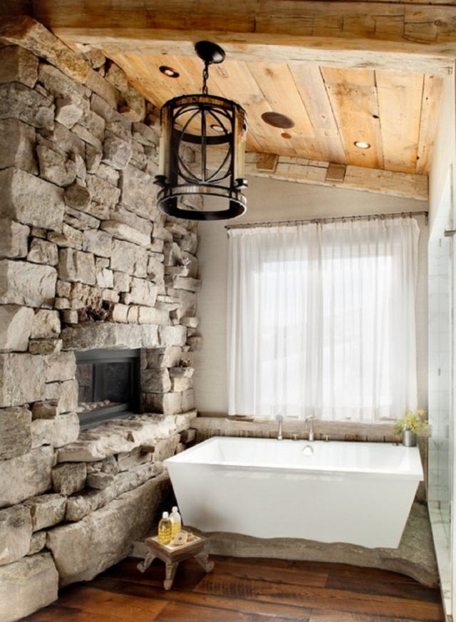 bathroom-design-natural-wall-stone-natural-flooring-ceiling-wood-bathroom design