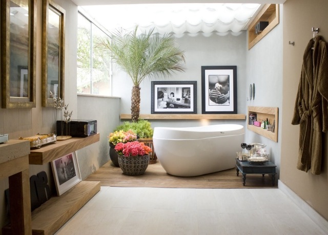 bathroom-design-natural-plants-flowers-furniture-wood bathroom design