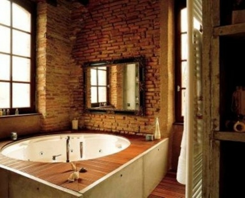 bathroom rustic industrial style bathtub