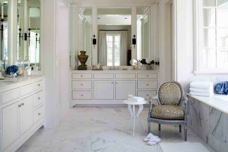 bathroom armchair idea arrangement marble floor furniture wood deco