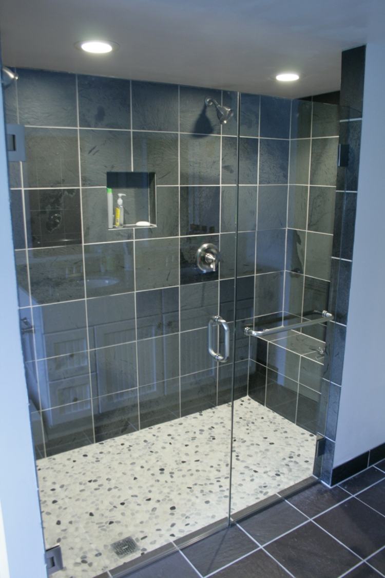 bathroom with gray italian shower