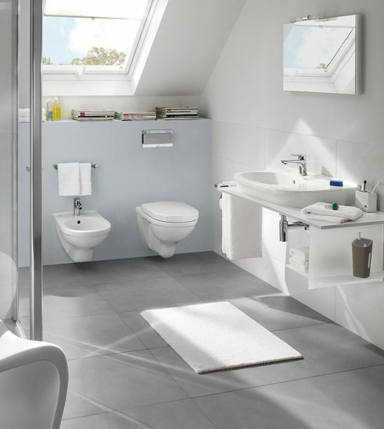 bathroom with roof window