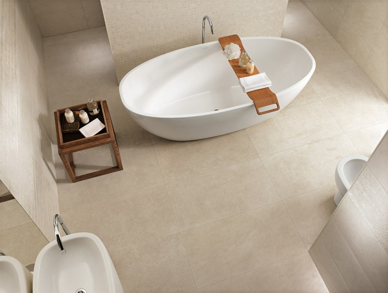 indoor bathroom ceramic tile bathtub porcelain coffee table wood sink