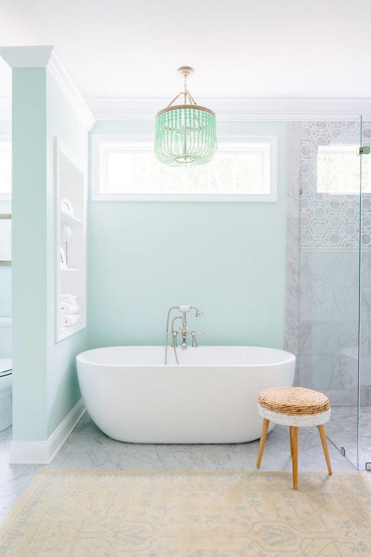 bathroom green gray idea bathtub fixture trend