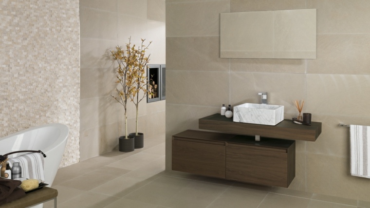 beige bathroom and modern taupe