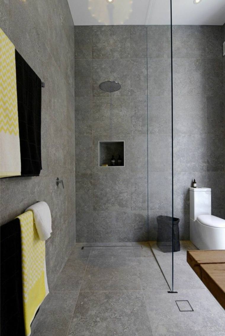 bathroom design modern concrete waxed shower cabin shower italian